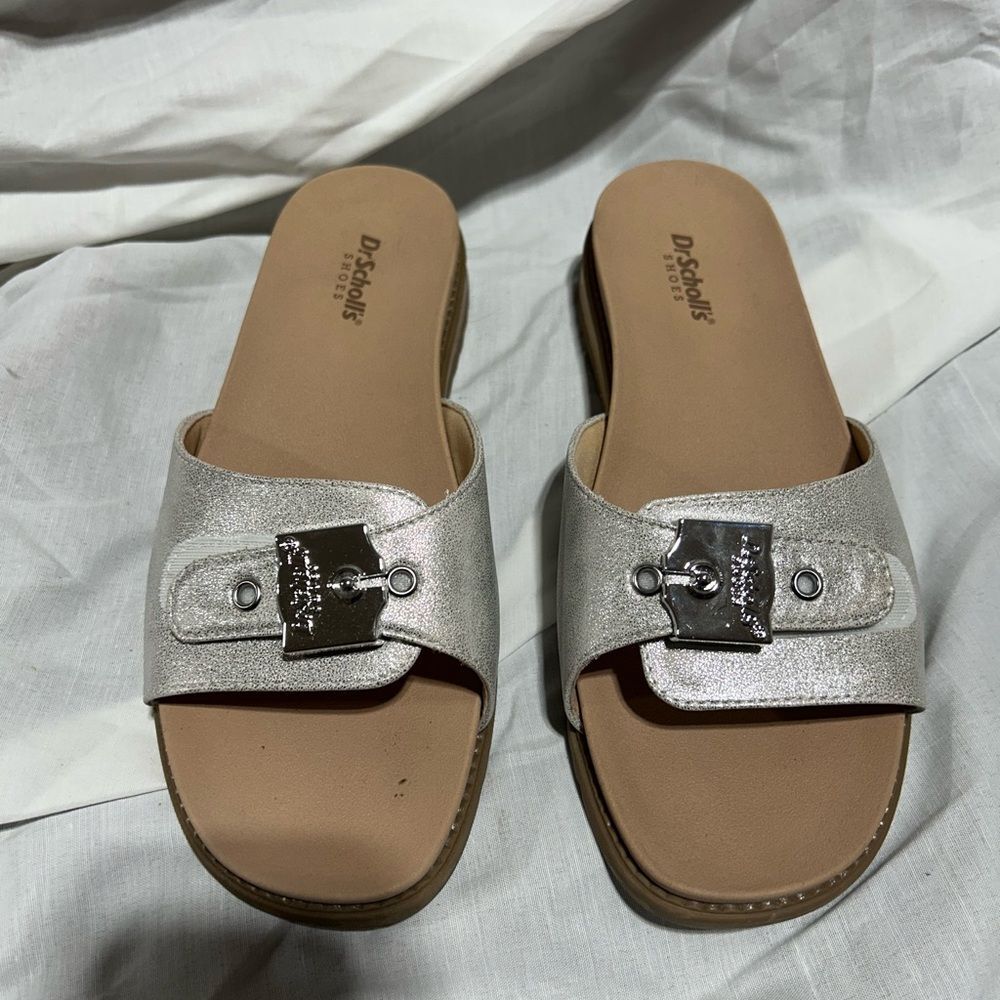 Dr. Scholl's Buckle Slide Sandals- Island Icon